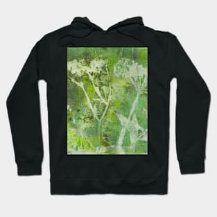 Reiki Green Floral Spring Hoodie